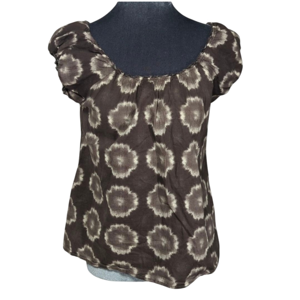 J. Crew Factory Short Sleeve Peasant Style Top